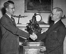 Luis Walter Alvarez receiving the nobel prize in physics