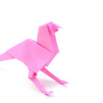 An origami kangaroo paper folded
